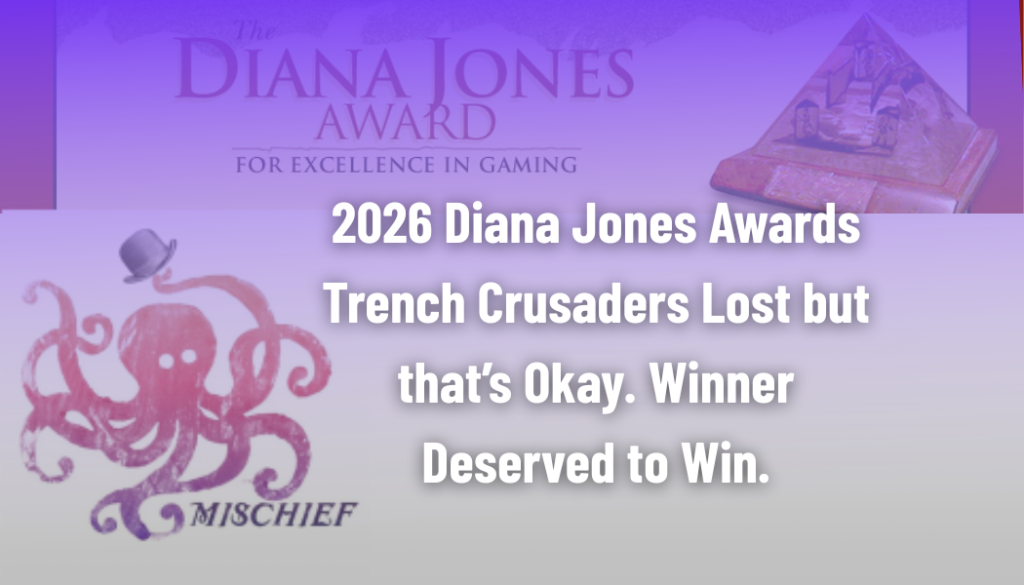 2026 Diana Jones Award didn't go to Trench Crusaders it Went to a game store from minnesota who fought dhs